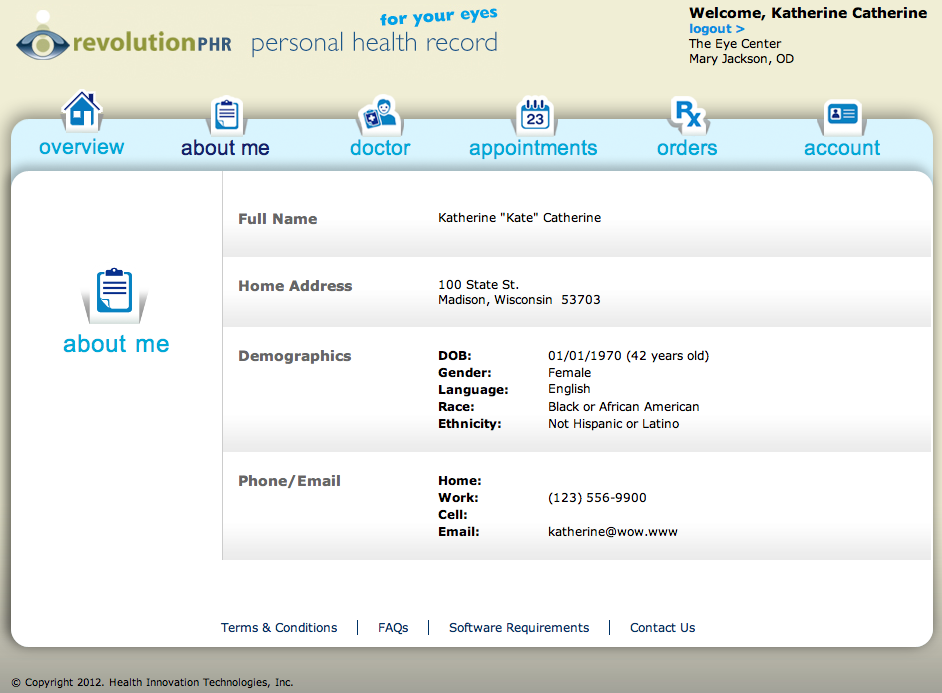 [an image showing the 'about me' page]
